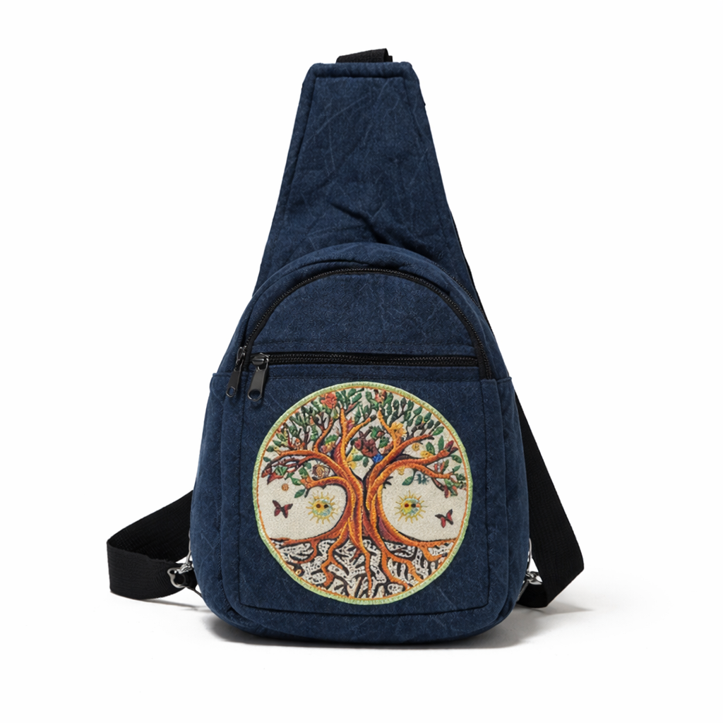 Mochila cruzada artesanal