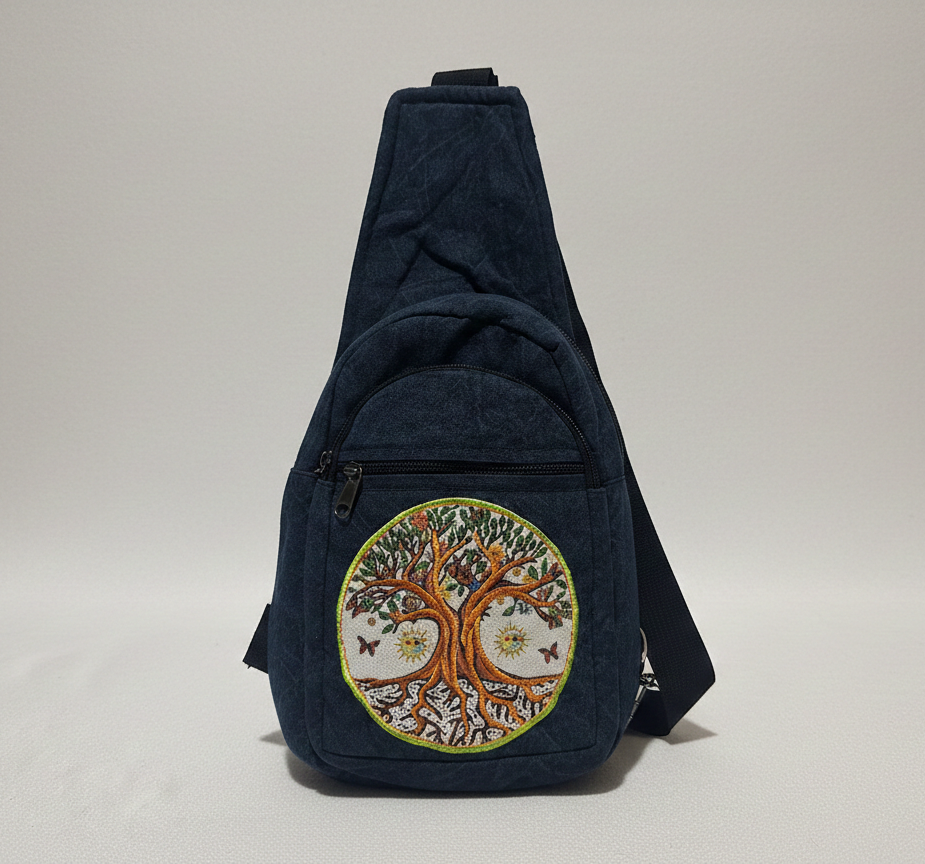 Mochila cruzada artesanal
