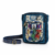 Patchwork azul con símbolos étnicos